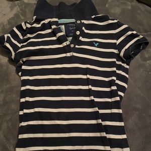 American Eagle Striped Polo